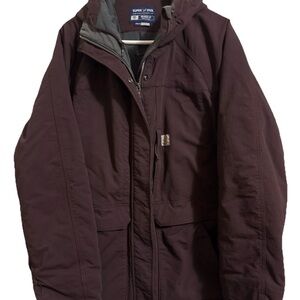 Carhartt Super dux Hooded insulated Heavy Duty Performance Jacket Wine color
